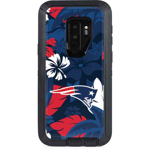 NFL New England Patriots Tropical Print Otterbox Defender Galaxy Skin
